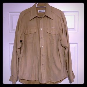 Lambretta mens designer shirt - Tan